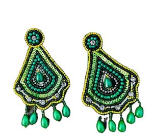 ต่างหูปักมือ งานฝีมือประดับลูกปัดหลากหลายแบบ ต่างหูสำหรับผู้หญิง เครื่องประดับงานปาร์ตี้ ราคาดีที่สุด ต่างหูลูกปัด - Product Image 1