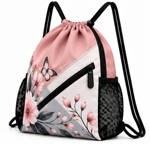 Bolsa de nailon impermeable con cordón, mochila ligera para gimnasio, deportes, viajes, escuela, eventos, bolsa de almacenamiento para regalos, viaje - Product Image 6