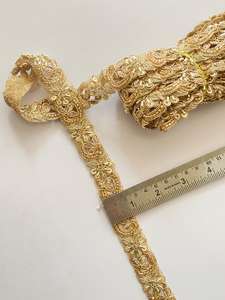 KUSHANG Hilo Metálico de Poliéster para Crochet, Ribete de Encaje Jalebi, Bordado, Color Personalizado, Patrón a Cuadros Vintage, Tela Suave - Product Image 5