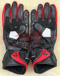 Guantes de Motociclismo Deportivos de Alta Resistencia, Protección Completa para las Manos en Cuero, Palma Reforzada con Armadura en los Nudillos, Equipo de Carreras de Motocicleta OEM - Product Image 2