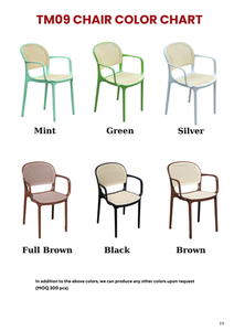 Chaise de jardin d'extérieur haut de gamme en plastique moulé imitation osier couleur menthe avec accoudoirs – Imperméable et idéale pour la détente - Product Image 3