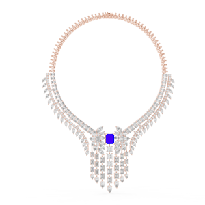 Collar de Diamantes de Lujo Extremo en Oro Amarillo de 18KT con Baño de Rodio, 82.2CT, Piedras Laterales de Corte Mixto, para Novias, Fiestas, Bodas, Regalos - Product Image 6