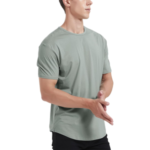 T-shirts formels pour hommes de qualité supérieure, 100 % coton, col rond, logo personnalisé, design tendance, coupe ample, anti-boulochage, vêtements d'extérieur, prix compétitif - Product Image 4