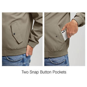 High Quality Lightweight Bomber <b>Jacket</b> Casual Windbreaker ZIP Up Coat Spring Fall Streetwear With Pockets For Travel <b>Work</b> Oem - Product Image 4