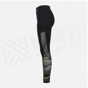 North Approach 2 Piece Yoga Set <b>Camouflage</b> Crop Top High Waist Leggings Full Length Breathable Sportswear - Product Image 3