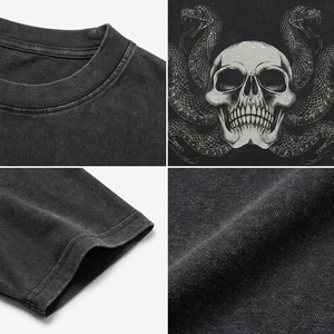 Camiseta Negra para Hombre, Corte Regular, 100% Algodón, Antiarrugas, Transpirable, Manga Corta, Cuello Redondo - Product Image 6