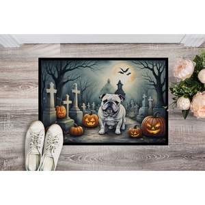 English Bulldog Spooky Halloween Doormat Non-Slip Washable Low Pile 24H X 36W Indoor Outdoor Entryway Rug Front <b>Door</b> <b>Mat</b> - Product Image 2