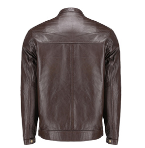 Servicio OEM, Chaqueta de Invierno para Hombre con Logotipo Personalizado, Chaqueta de Cuero Estándar con Cuello Alto, Impermeable, Resistente al Viento, Chaqueta de Motociclista con Logotipo Frontal, Abrigo Cálido - Product Image 6