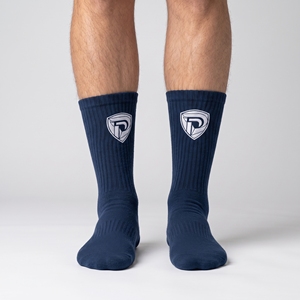 Chaussettes de marin avec logo blanc sur le revers, respirantes, tricotées, pour usage décontracté, adultes - Product Image 3