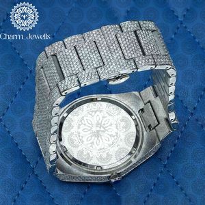 Montre de luxe Charm_Jewells en acier inoxydable, boîtier 40 mm, verre saphir, analogique lumineux, mécanique, mode homme, date automatique, 10 bars - Product Image 4