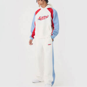 Survêtements unisexes personnalisables : ensembles de jogging coupe-vent avec sweat à capuche élastique et pantalons cargo élégants - Product Image 1