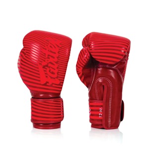 นวมชกมวย Fairtex รุ่น Red Lining หนังแท้แบบสั่งทำพิเศษ ปิดด้วยแถบตีนตุ๊กแก สำหรับฝึกซ้อมมวยไทยและ MMA - Product Image 5