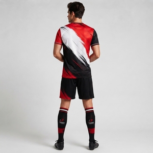 Custom Logo Soccer Jersey Set High Quality Quick Dry Sublimated Soccer Uniforms Kids Adults Top Stock Print New Team <b>Name</b> - Product Image 3
