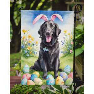 Multicolor Flat-Coated Retriever Easter Egg Hunt <b>Garden</b> <b>Flag</b> Mailbox Decorative Yard Banner for Patio Artwork for Yard Lawn Sign - Product Image 3