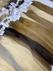 Prix de gros 28 pouces Double noyer 100g extensions de cheveux en vrac cheveux humains forts et soyeux dans des couleurs sombres - Product Image 3