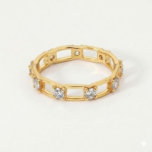 แหวนแต่งงานแบบโซ่ยาวตลอดวง รุ่น Eternal Link Band ประดับเพชรแล็บโกรว์ 14K ทองคำ 0.54 กะรัต ดีไซน์แบบโซ่ซ้อน - Product Image 2