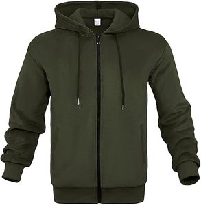 Botex Logo personnalisé imprimé Vêtements de travail pour hommes Automne Hiver Veste à capuche zippée Couleur unie Manches longues Écologique 100% - Product Image 1
