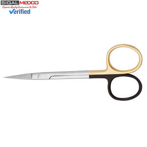 Juego de 2 Tijeras de Microdisección Manuales SIGAL MEDCO de 4.5 Pulgadas, Rectas y Curvas, Dentadas, Super-Cut, Punta Fina, Acero Inoxidable Alemán - Product Image 4