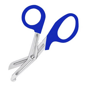 กรรไกรพยาบาลแบบ Trauma Shear ขนาด 5.5 นิ้ว สีน้ำเงินรอยัล ผลิตจากเหล็กกล้าไร้สนิมเยอรมัน สำหรับปฐมพยาบาลฉุกเฉิน ตัดผ้าพันแผล และใช้งานทางการแพทย์ - Product Image 5