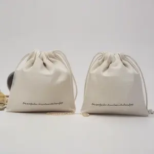 ถุงผ้าแคนวาสแบบมีเชือกผูก ขนาดสั่งทำได้ รีไซเคิลได้ สำหรับใส่กระเป๋าถือและซักผ้า ขายส่ง - Product Image 4