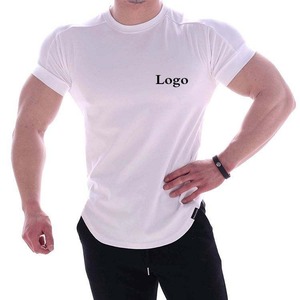 T-shirt de sport pour homme, séchage rapide, coupe ajustée, compression, style short, t-shirts unis pour homme - Product Image 1