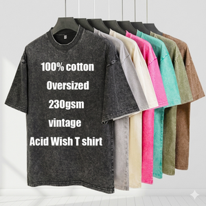 เสื้อยืดผู้ชายผ้าฝ้าย 100% พิมพ์ลายดิจิทัล ทอคุณภาพสูง แขนสั้น สไตล์ลำลอง ทรงหลวม สั่งทำได้ ฟอกสีแบบเฟด ทรงโอเวอร์ไซส์ ล้างสีแบบแอซิดวอช - Product Image 5