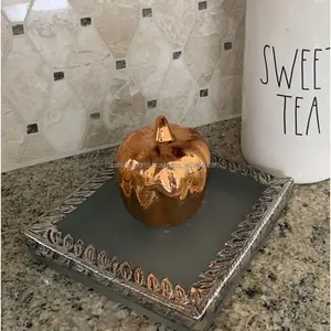 Trending Luxury Home Display Tray for Restaurant Setup and Modern Interiors Ornate Metal Tray Available Made by Zahid Exports - Product Image 2