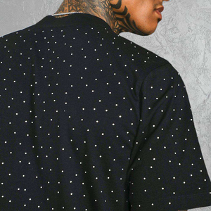 Camiseta Personalizada con Pedrería, Producción de Calidad de Exportación, Camiseta Urbana Oversize con Brillos, Colección Vanguardista de Moda - Product Image 5