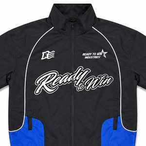 ชุดวอร์ม Ready To Win Industries สีดำ-น้ำเงิน แขนยาว ซิปหน้า สปอร์ต โพลีเอสเตอร์ สำหรับผู้ใหญ่ ใส่ได้ทั้งชายและหญิง ฤดูใบไม้ร่วง - Product Image 5