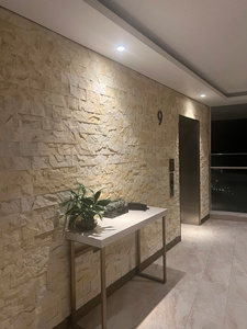 Eco Friendly Yellow Marble Tiles for Exterior Accent Wall Stone Panels Home Decor - Product Image 3