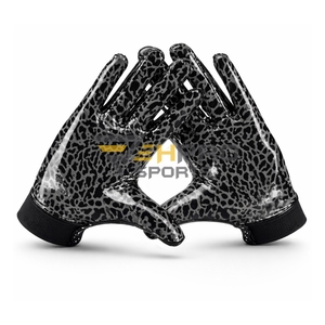 Custom Rugby Receiver Gloves American Football Receiver Gloves High Quality Sticky Palm Grip Professional <b>Outdoor</b> Sports Gloves - Product Image 5