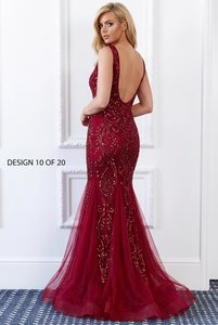 Vestido de Noche con Cuentas Personalizado OEM al por Mayor, Vestido Largo con Lentejuelas de Rayas Verticales, Manga Larga, Cuello Alto, Fabricante de Vestidos Formales - Product Image 3