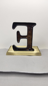 Gold Metal <b>Christmas</b> Stocking Holder Letter E Shaped Fireplace Mantel <b>Hook</b> Decorative Holiday Stocking Hanger for <b>Christmas</b> Home - Product Image 2