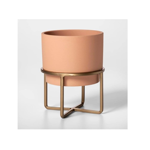 Extravagant Metal Planter Garden Decor Planter Flower <b>Vases</b> Pots <b>Unique</b> Stripped Design Brass Antique Finished Stainless Planter - Product Image 5