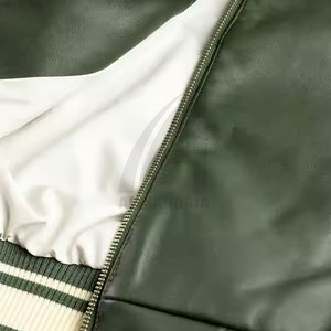 Veste bomber en cuir sur mesure, respirante et confortable pour homme, manches longues, best-seller, veste d'hiver pour homme - Product Image 4