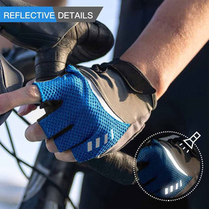 Gants de cyclisme professionnels à fermeture réglable au poignet pour hommes et femmes avec design antidérapant et absorbant les chocs sur la paume - Product Image 6