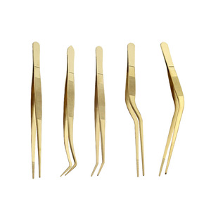 Altomme Instruments Stainless Steel Chef <b>Kitchen</b> <b>Tongs</b> and Tweezers 5 Piece Set Dishwasher and Oven Safe Cooking Tools - Product Image 1