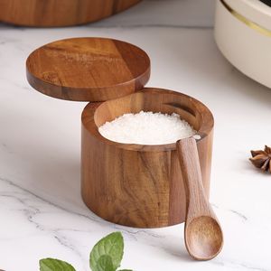Boîte de conservation alimentaire en bois écologique de 250 ml avec couvercle gravé sur mesure pour noix, bonbons, biscuits, en-cas - Product Image 6