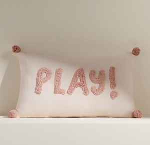 Housse de coussin décorative en coton tufté style bohème, faite à la main, avec pompons - Product Image 3