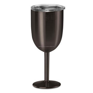 North Martini Gafas Copa de vino de acero inoxidable Mate Polaco Negro Pintura en aerosol Acabado Tapa de vidrio Beber Hecho a mano Moderno - Product Image 1