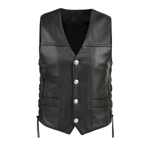 Chaleco de cuero personalizado para hombre, certificado CE, ropa de motorista duradera para motociclismo, ropa deportiva de talla grande, equipo de protección - Product Image 1