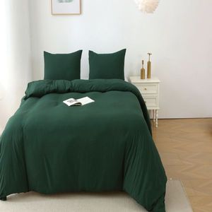 Solid Color King Size Duvet Cover Set 3-Piece Bedding Including 1 Duvet Cover and 2 Pillow Shams Comforter Not Included - Product Image 5