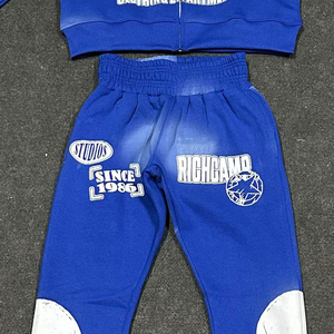 Conjunto de Sudadera con Capucha y Pantalones Deportivos para Hombre, Estilo Acid Wash, con Logotipo Personalizado, Ropa Deportiva Vintage, Proveedor de Ropa OEM - Product Image 4