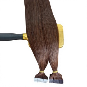 Zenohair Extensions de cheveux 100% naturels Remy vietnamiens lisses ondulés à bandes adhésives PU 100g décolorées 2026 - Product Image 5