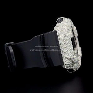 Montre GD-010 avec boîtier et lunette entièrement sertis de diamants Moissanite VVS, style Hip Hop - Product Image 4