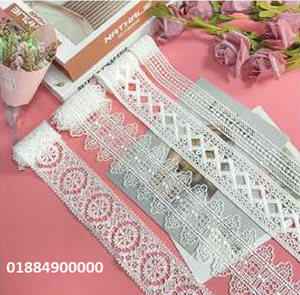 Tissu de dentelle brodée soluble dans l'eau élégant, dentelle guipure florale pour robe, accessoires de couture, vente en gros - Product Image 1