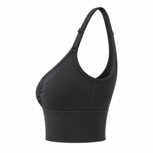 <span class=keywords><strong>Reggiseno</strong></span> <span class=keywords><strong>Sportivo</strong></span> Senza Cuciture Personalizzato da Donna, Scollo a V, Imbottito, Top Corto per Allenamento, Spalline Regolabili, <span class=keywords><strong>Reggiseno</strong></span> da Yoga e Palestra - Product Image 3