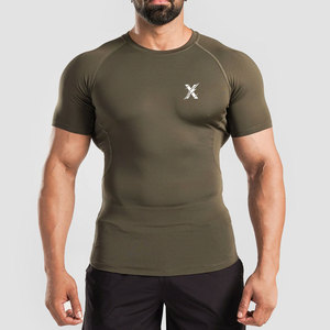 T-shirt de compression sportif confortable et léger à coupe ajustée, en tissu extensible, séchage rapide, écologique, pour activités de fitness - Product Image 1