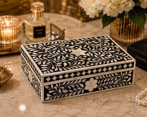 Vintage Bone Inlay <b>Box</b> Handmade Decorative Storage Container For Jewelry Trinkets Keepsakes And Traditional Home Decoration - Product Image 5
