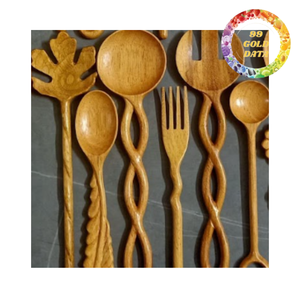 Cuchara de Madera Natural Hecha a Mano, Accesorios de Cocina, Cuchara para Café, Proveedor de Vajilla para Restaurantes y Hoteles - Product Image 5